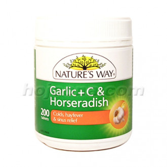 갈릭+VitaC+Horseradish (200타블렛) Natures way